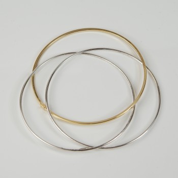 Sterling Silver/Yellow Gold Bangle